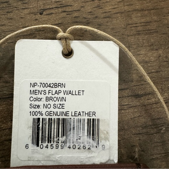 NWT HOBO Men’s Flap Wallet color:brown - Picture 6 of 6